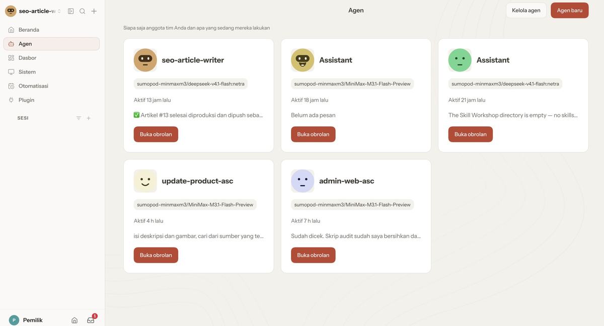 Daftar agen AI yang dibangun dengan OpenClaw dan Hermes